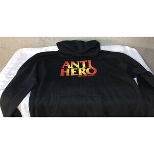 VINTAGE ANTI HERO SKATEBOARDS HOODIE XL MENS BLACK LOGO PULLOVER Y2K GRUNGE